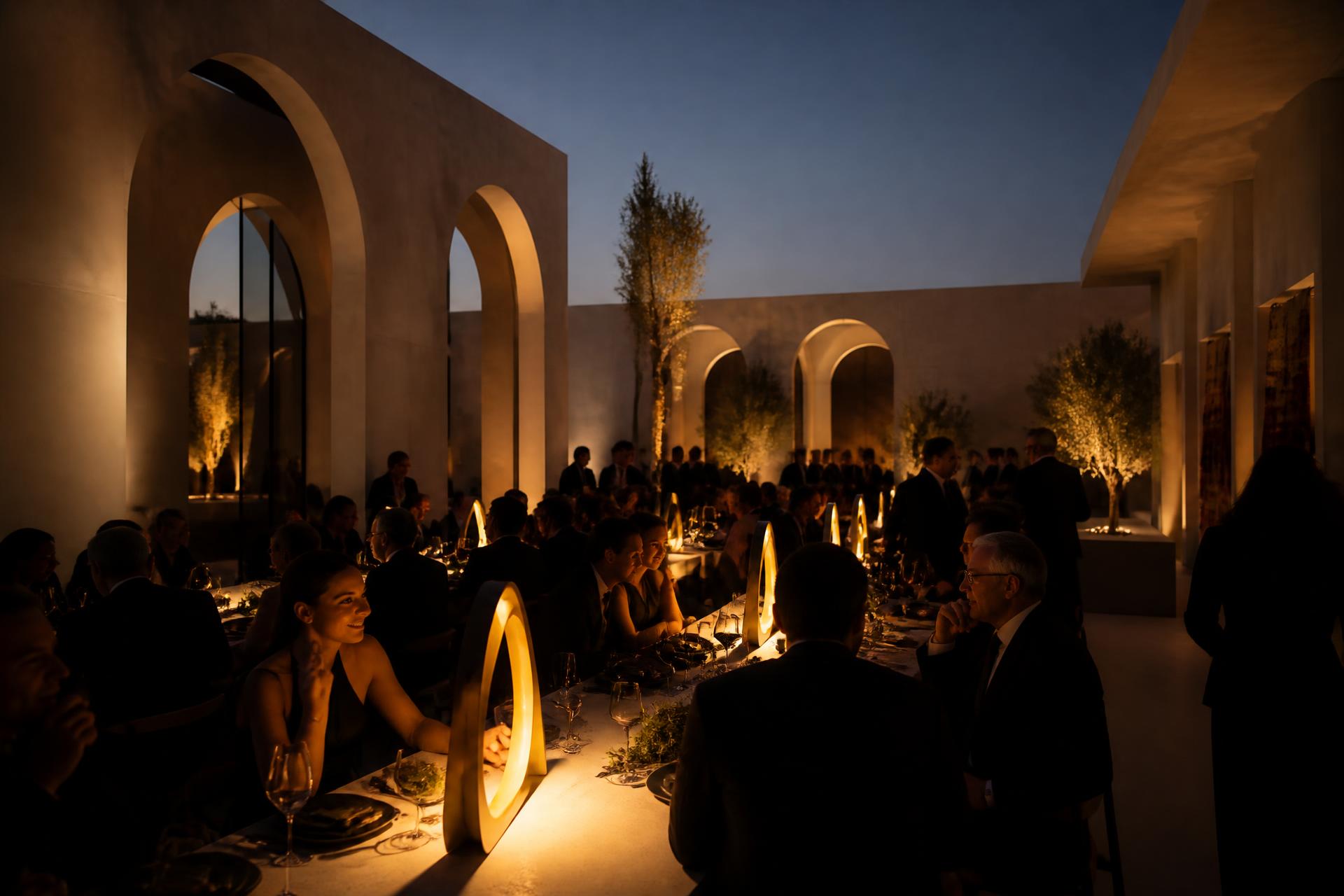 Dîner d'entreprise contemporain au Maroc